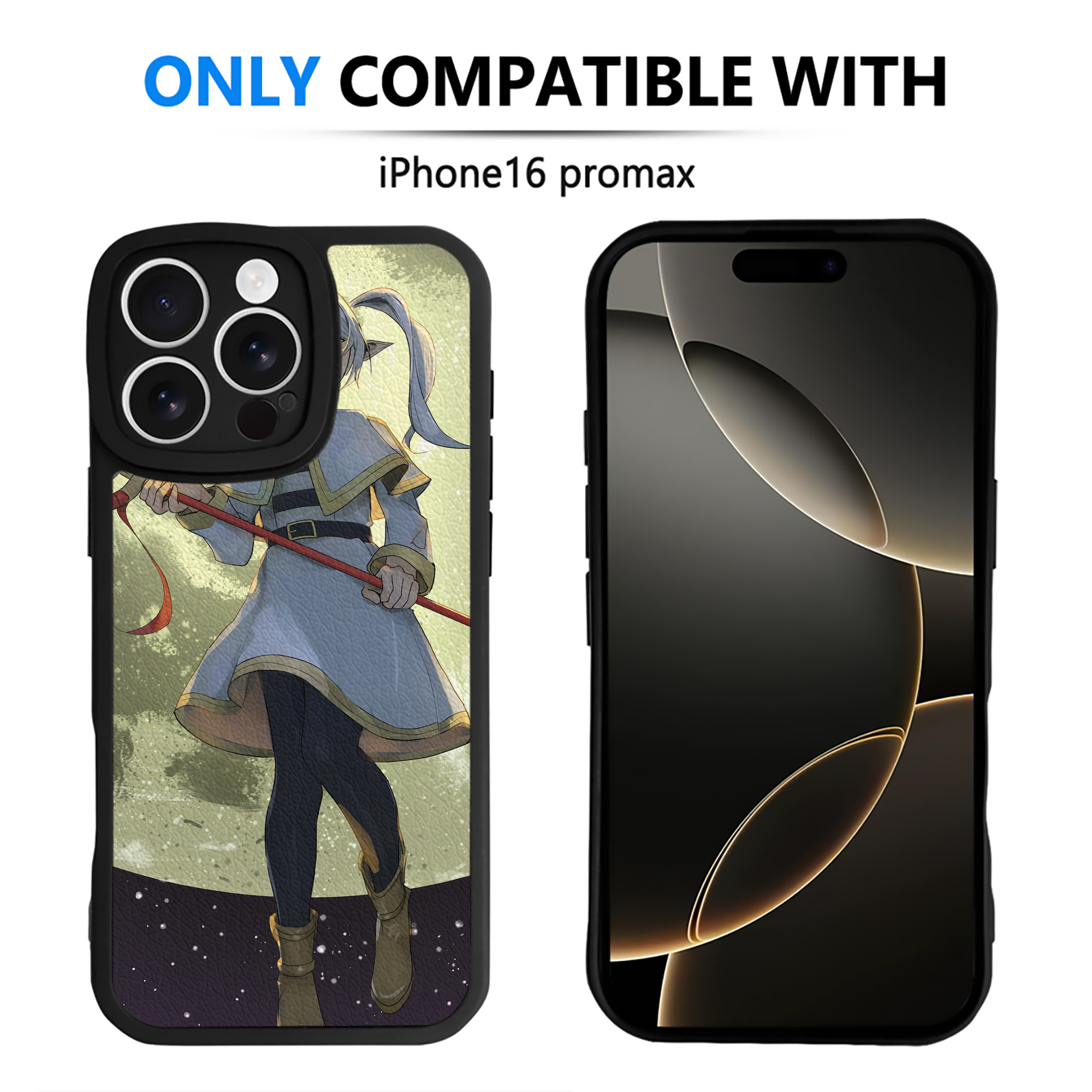 （画像用） 葬送のフリーレン Frieren 【iPhone 16シリーズ対応】シリコンスマホケース（レザー調） 材質：シリコン